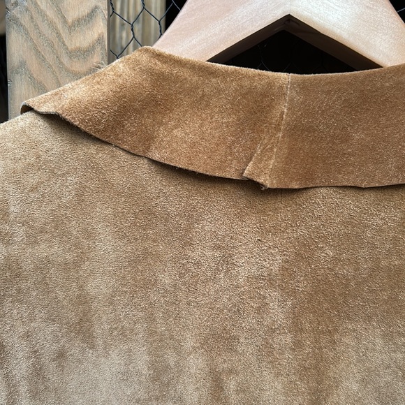 Vintage Margaret Godfrey Ruffled Leather Long Jacket - Picture 11 of 12